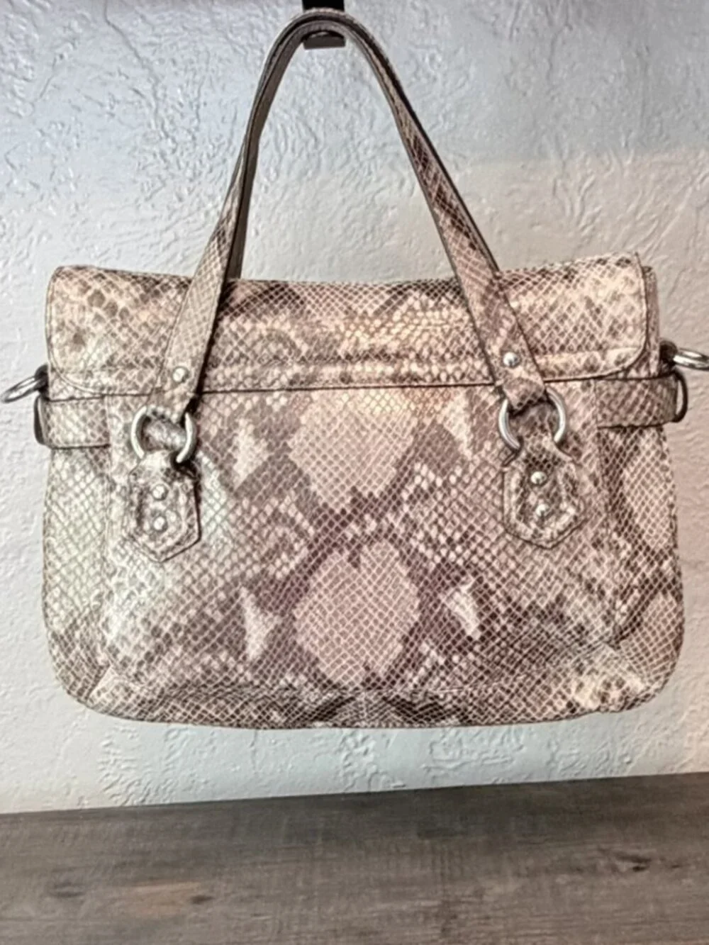 Coach Campbell Exotic Leather Snakeskin Embossed Crossbody Satchel F27895 NWOT